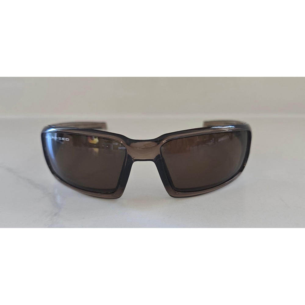Uvex Hypershock Polarized Sunglasses Smoke Gray Wrap Around Sport Safety Glasses